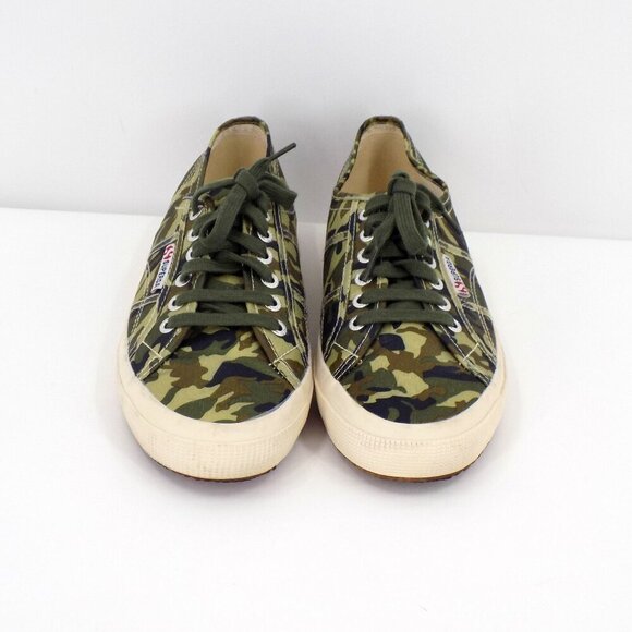 Superga 2750 Cotu Classic Trainer Sneaker Size 9.5 Camouflage Satin Finish - Picture 3 of 11